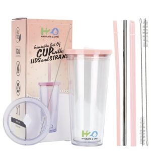 Boba Cup Bubble Tea Cup 700ml Wide Mouth Smoothie Cups With Lid & Straws  With White Cleaning Brush Nice